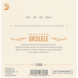 D'Addario EJ99B Ukulele Baritone Carbon